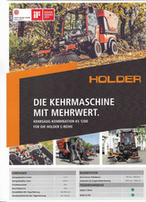 Holder C-Reihe mit Kehrmaschine, Prospekt , Traktor