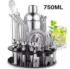 30Tlg Edelstahl Cocktail Set