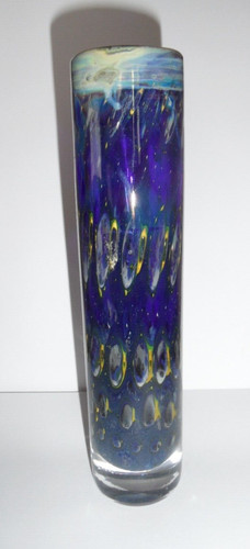 Glas vase pfauenauge - glas,