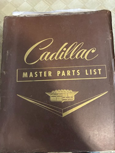 Cadillac master parts list - master,