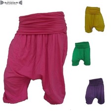 Aladin-Pump-Pluder-Hose Harem Trousers Pants goa hippie yoga psy Kurz inde 3/4