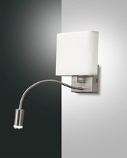 FABAS LUCE LED Wand Lese Leuchte Lampe Vietri 2flg 3432-24-178 nickel matt weiß