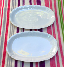 2x sehr große Servierplatte Vintage Anrichteteller 41x26,5 cm Fleischplatte alt