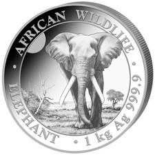 Silbermünze 1kg elefant - silbermünze,