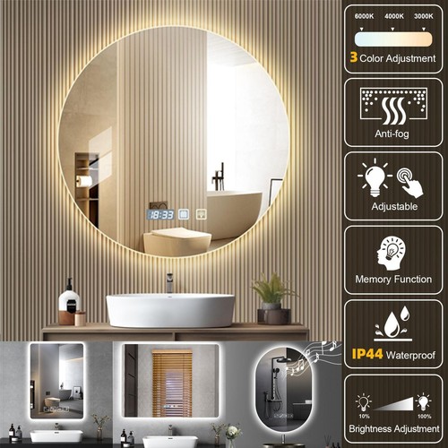 80cm badspiegel mit led - mit,