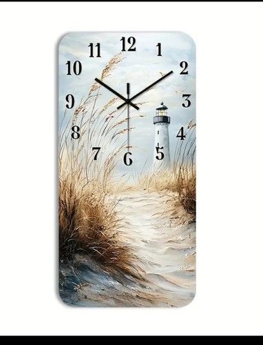 Wanduhr leuchtturm sanddünen - wanduhr,