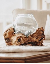 Geschmolzenes Glas auf