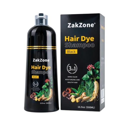 Schwarzes haarfärbe shampoo - schwarzes,