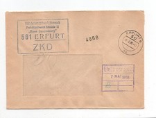 DDR Dienst ZKD Brief Erfurt