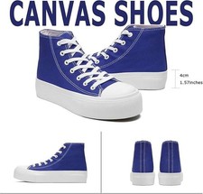 Hohe Schnürschuhe mit dicker Sohle Casual Canvas EU 39