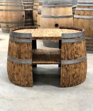 Kurzer Couchtisch aus Weinfasshälften Rustikal | gebrauchtes Weinfass