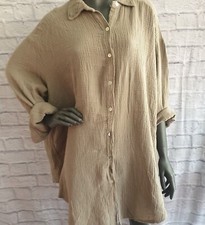 Damen Musselin Bluse oversize