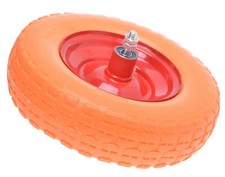 Schubkarrenrad PU 4.00-6 Schubkarre Ersatz-Rad Rad voll 33 cm Orange