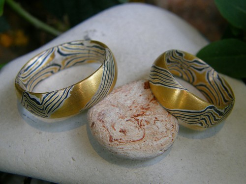 Trauringe mokume gane gold - trauringe,