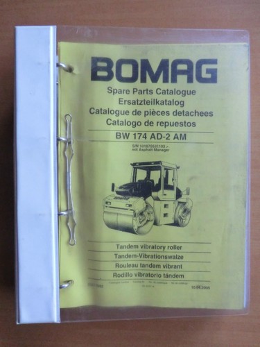 Ersatzteilliste bomag tandem - ersatzteilliste,