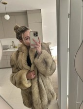 Pelzmantel Echtpelz Polarfuchs