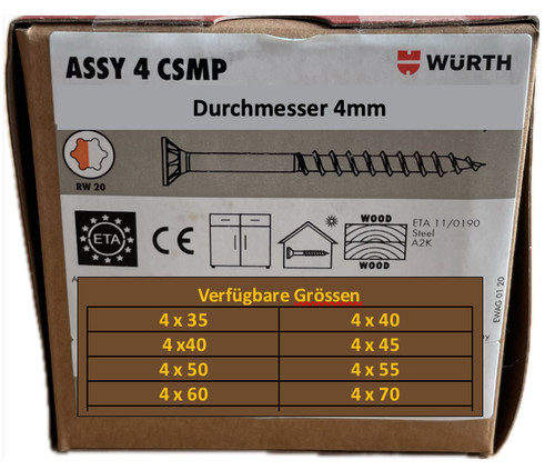 Würth schrauben assy - schrauben,