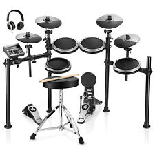 Donner DED-200X E-Drum Set Dual-Zone-Snare Kopfhörer Hocker Melodics-Unterricht