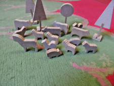 1  Set DDR Holzspielzeug Miniaturen  Tiere   70 Teile Teile Set 3z