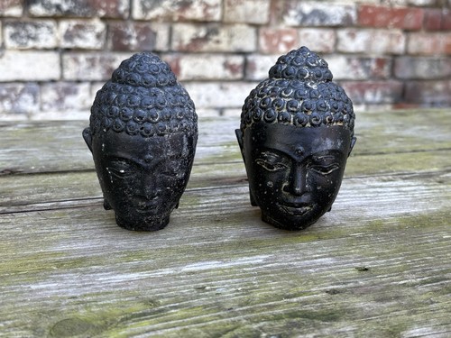2er set buddha köpfe - 2er-set, aus