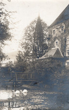 38/859 AK HAUS SCHLOß BEGRÜNT UNBEKANNT 1914  STEMPEL FREIWALDAU nach WIEN WOLF