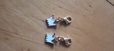 Charms Anhänger *Krone" Charm weiß Bettelanhänger für Bettelarmband und Kette