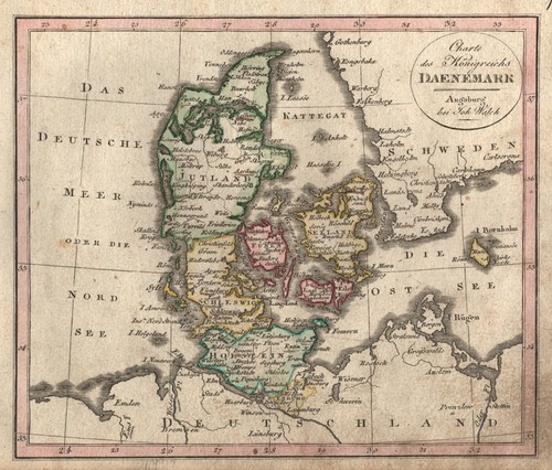 Dänemark original kupferstich - dänemark,