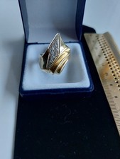 Opulenter Ring mit Steinen 585er Gold, 14 K Gelbgold, Gr. 60 (19,1 mm Ø)