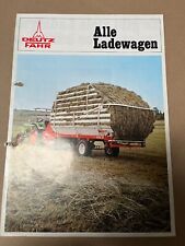 Prospekt Deutz-Fahr Alle Ladewagen Werbung Brochüre Traktor Schlepper V