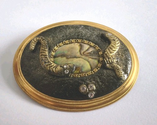 Vintage brosche schlangenmotiv - vintage,