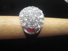 Ring silbern mit Steinen Gr