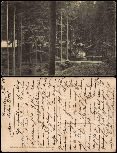 Postcard dittersbach böhm - dittersbach, (böhm