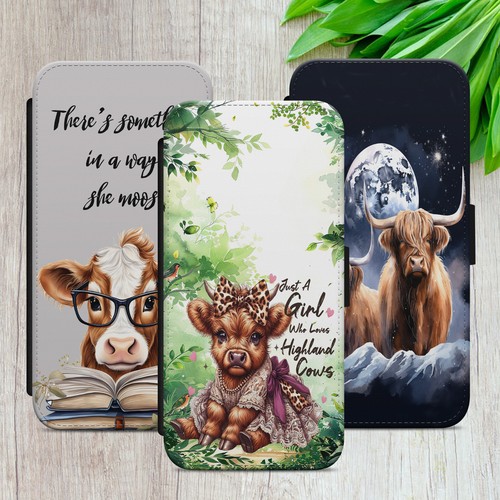Highland cow flip case - cow, fÜr