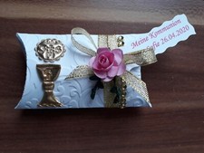 Rosa Gold Gastgeschenke Taufe,Kommunion,Konfirmation,Tischdeko mit Mandeln 