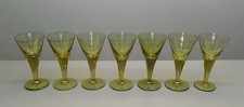 7 Holmegaard Art Deco Weißweingläser * Oliv * Silizium * 14 cm