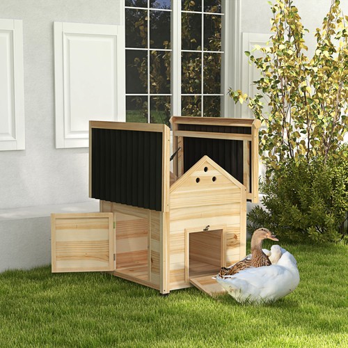 Pawhut entenstall aus - pawhut, holz