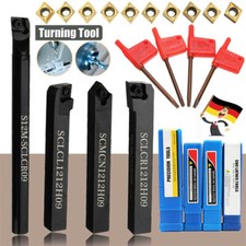 4X Drehmeißel Set 12mm Drehstahl Klemmhalter Bohrstange 10 Wendeschneidplatten*