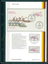 BERLIN ETSB 1984/03c ERSTTAGS-SAMMELBLATT SPORT OLYMPIA RUDERN KAJAK OLYMPICS