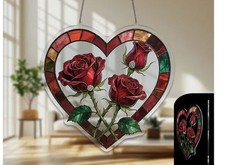 Acrylbild Herz Herzchen  Rosen