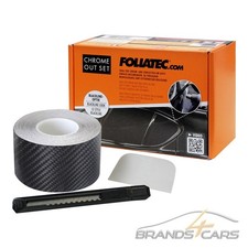 FOLIATEC CHROME OUT SET KIT CARBON GLÄNZEND 15m x 5cm ZIERLEISTENFOLIE 52298474
