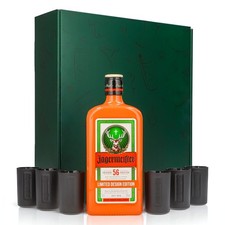 Jägermeister Geschenkset 0,7l Flasche Culture Orange 35,0 % Vol. + Shotgläser Sc