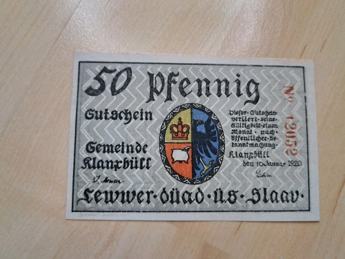 Notgeld klanzbüll - notgeld,