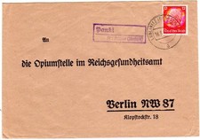 DR 1940, Landpost Stpl. PANKI über Lublinitz auf Brief m. 12 Pf. 