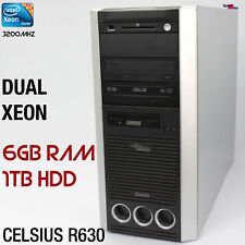FSC FUJITSU SIEMENS CELSIUS R630 6GB DUAL XEON COMPUTER WORKSTATIONPS150-D1691