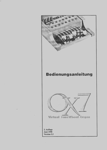 Wersi ox7 - wersi,