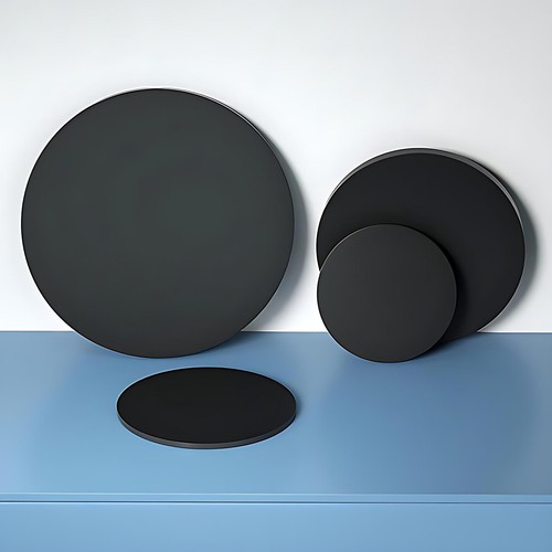 Schwarz rund pvc platte - rund,