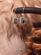 Edle Malachit 925 Ohrhänger -