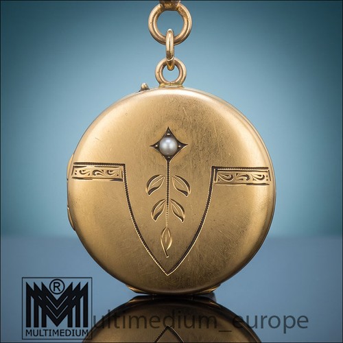 Jugendstil medaillon anhänger - medaillon,