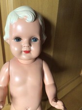 Puppe, Minerva, vintage,blaue Augen,Wimpern,keine Beschädigungen,Top Zustand