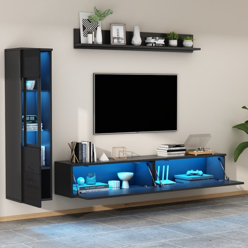 Wohnwand mit led - wohnwand,